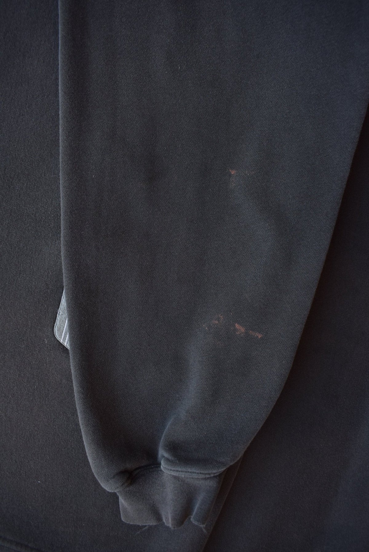 Adidas Faded-Black Embroidered Spellout Crewneck — 1990s (XXL) - Retrospective Store