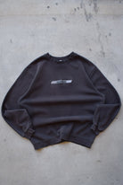Adidas Faded-Black Embroidered Spellout Crewneck — 1990s (XXL) - Retrospective Store