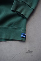Adidas Green Embroidered Logo Crewneck — 1990s (XXL) - Retrospective Store