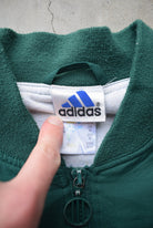 Adidas Green & Navy Embroidered Spellout Jacket — 1990s (M) - Retrospective Store