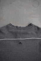 Adidas Grey Embroidered Crewneck — 2000s (M/L) - Retrospective Store