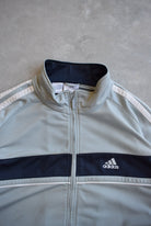 Adidas Grey Embroidered Logo Jacket — 2000s (XL) - Retrospective Store