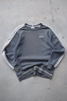 Adidas Grey Embroidered Spellout Crewneck — 2000s (M) - Retrospective Store