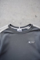 Adidas Grey Embroidered Spellout Crewneck — 2000s (M) - Retrospective Store