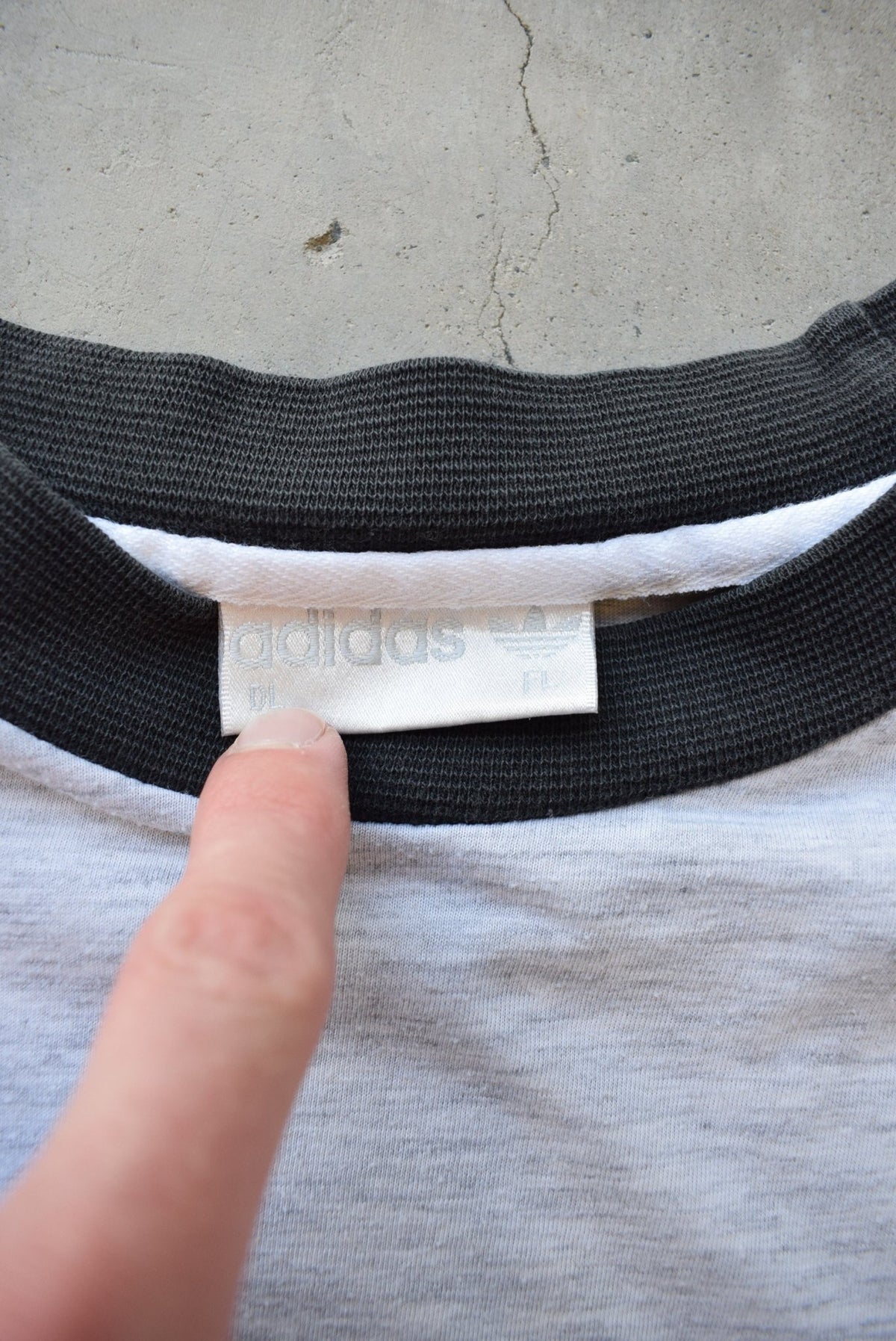 Adidas Grey & Red Graphic Tee — 1990s (XL) - Retrospective Store