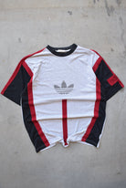 Adidas Grey & Red Graphic Tee — 1990s (XL) - Retrospective Store