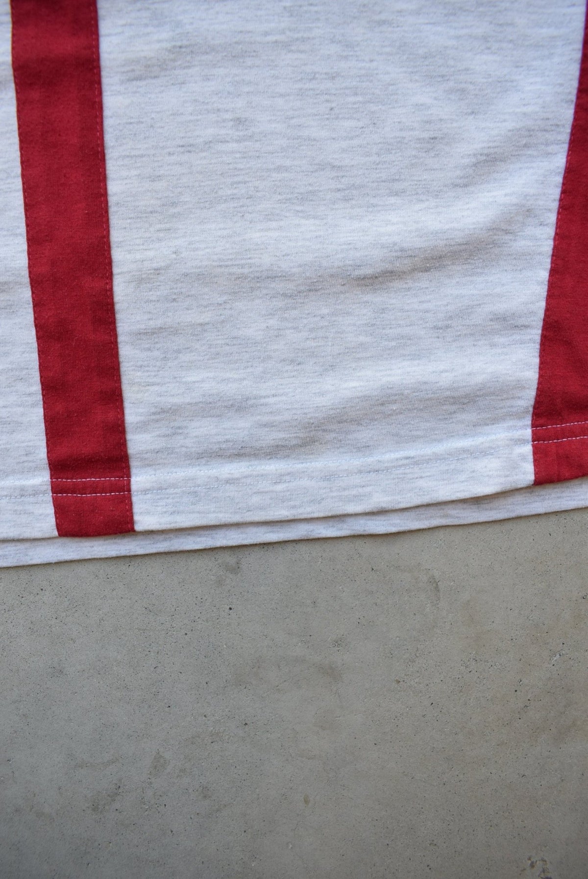Adidas Grey & Red Graphic Tee — 1990s (XL) - Retrospective Store