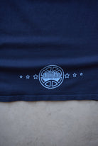 Adidas Hoops Navy Graphic Tee — 2000s (L) - Retrospective Store