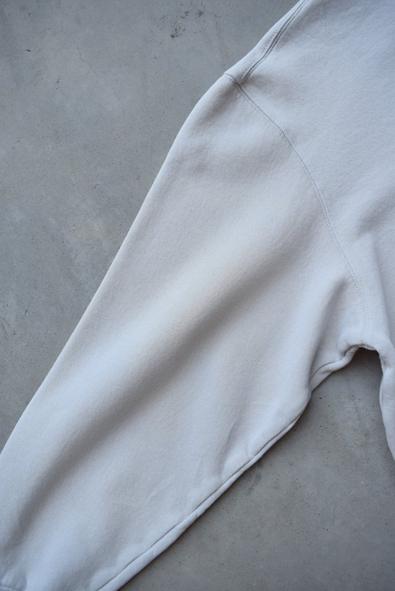 Adidas Light-Grey Embroidered Logo Crewneck — 1990s (S) - Retrospective Store