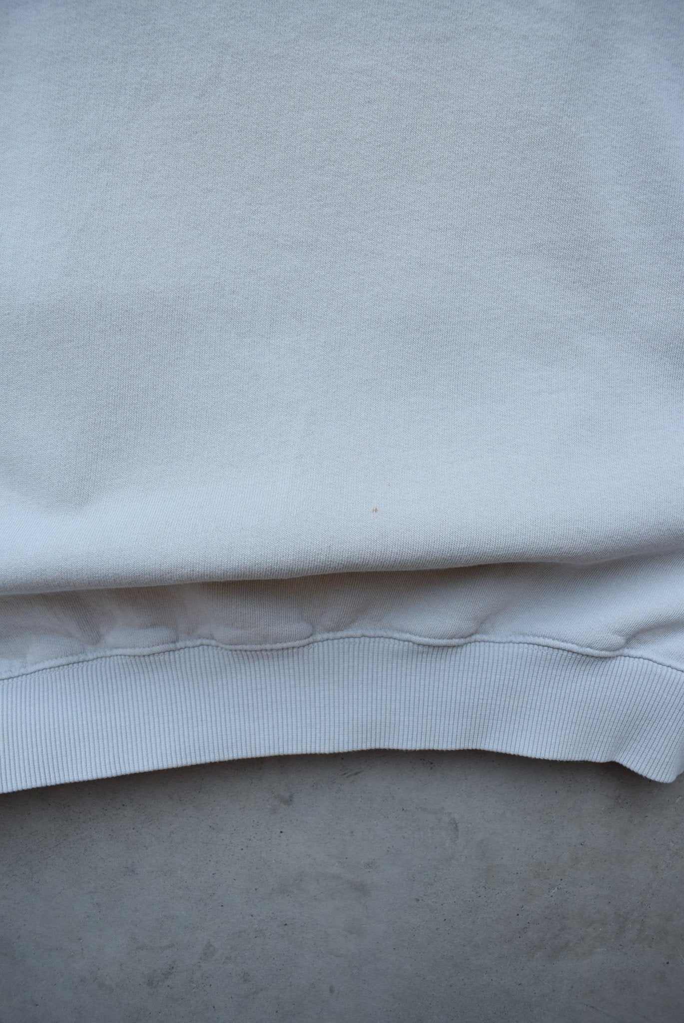 Adidas Light-Grey Embroidered Logo Crewneck — 1990s (S) - Retrospective Store