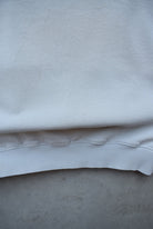Adidas Light-Grey Embroidered Logo Crewneck — 1990s (S) - Retrospective Store