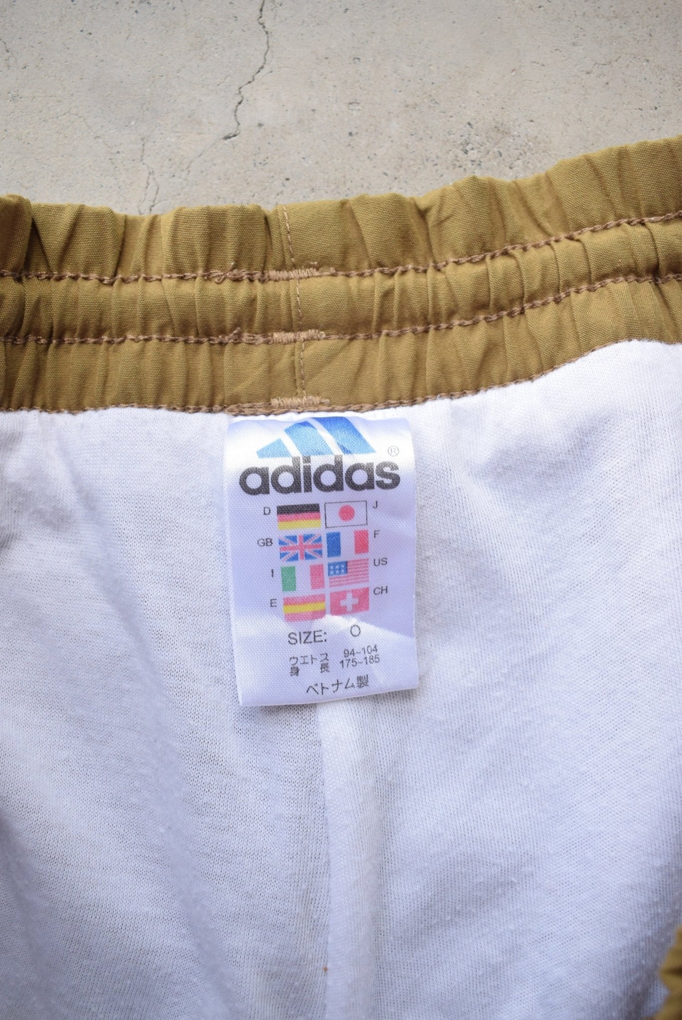 Adidas Mustard Embroidered Logo Track Pants — 2000s (XL) - Retrospective Store