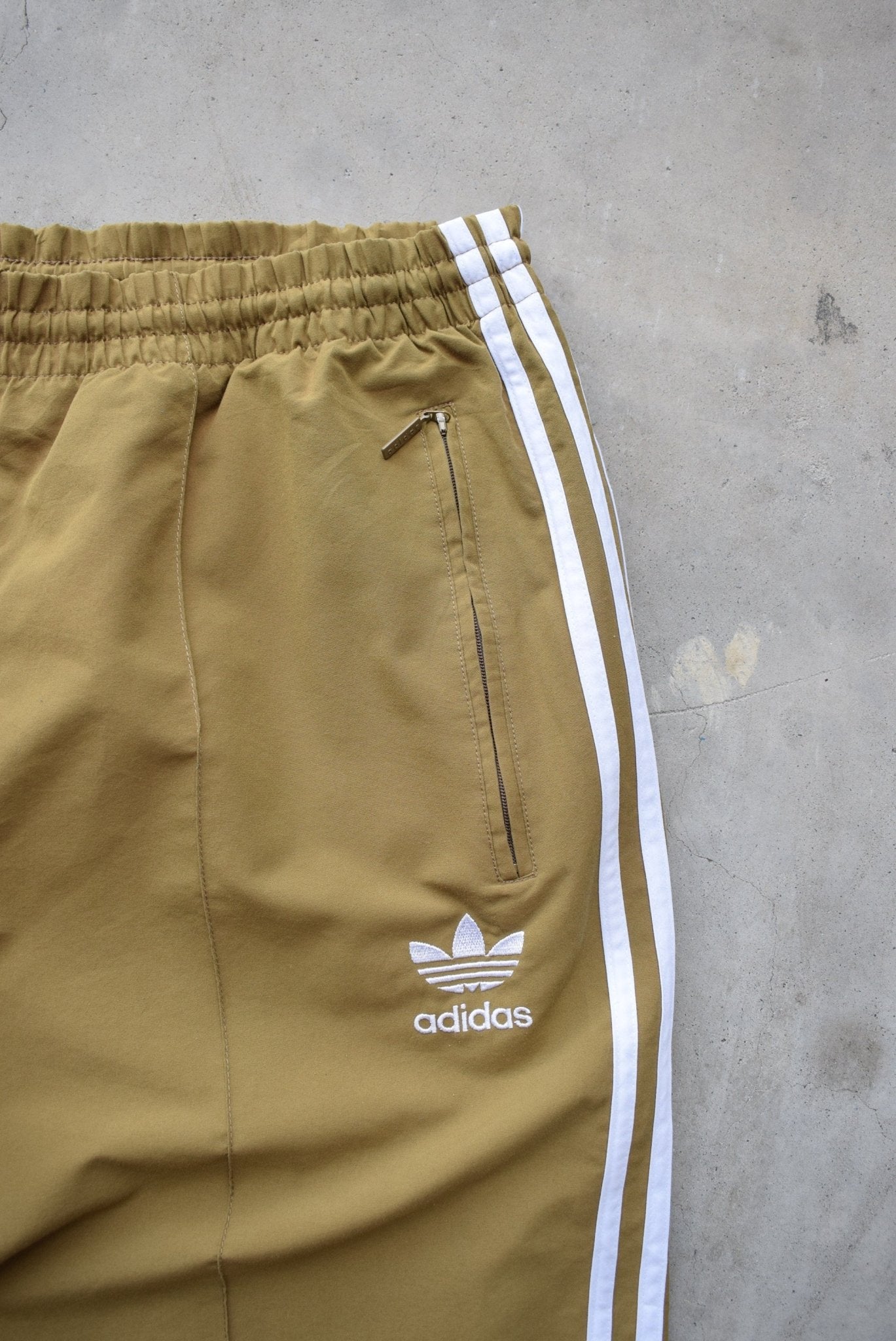 Adidas Mustard Embroidered Logo Track Pants — 2000s (XL) - Retrospective Store