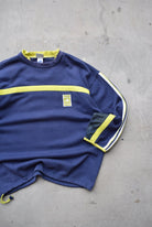Adidas Navy Embroidered Logo Crewneck — 2000s (L) - Retrospective Store