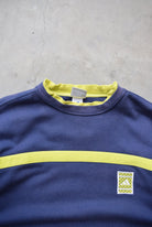Adidas Navy Embroidered Logo Crewneck — 2000s (L) - Retrospective Store