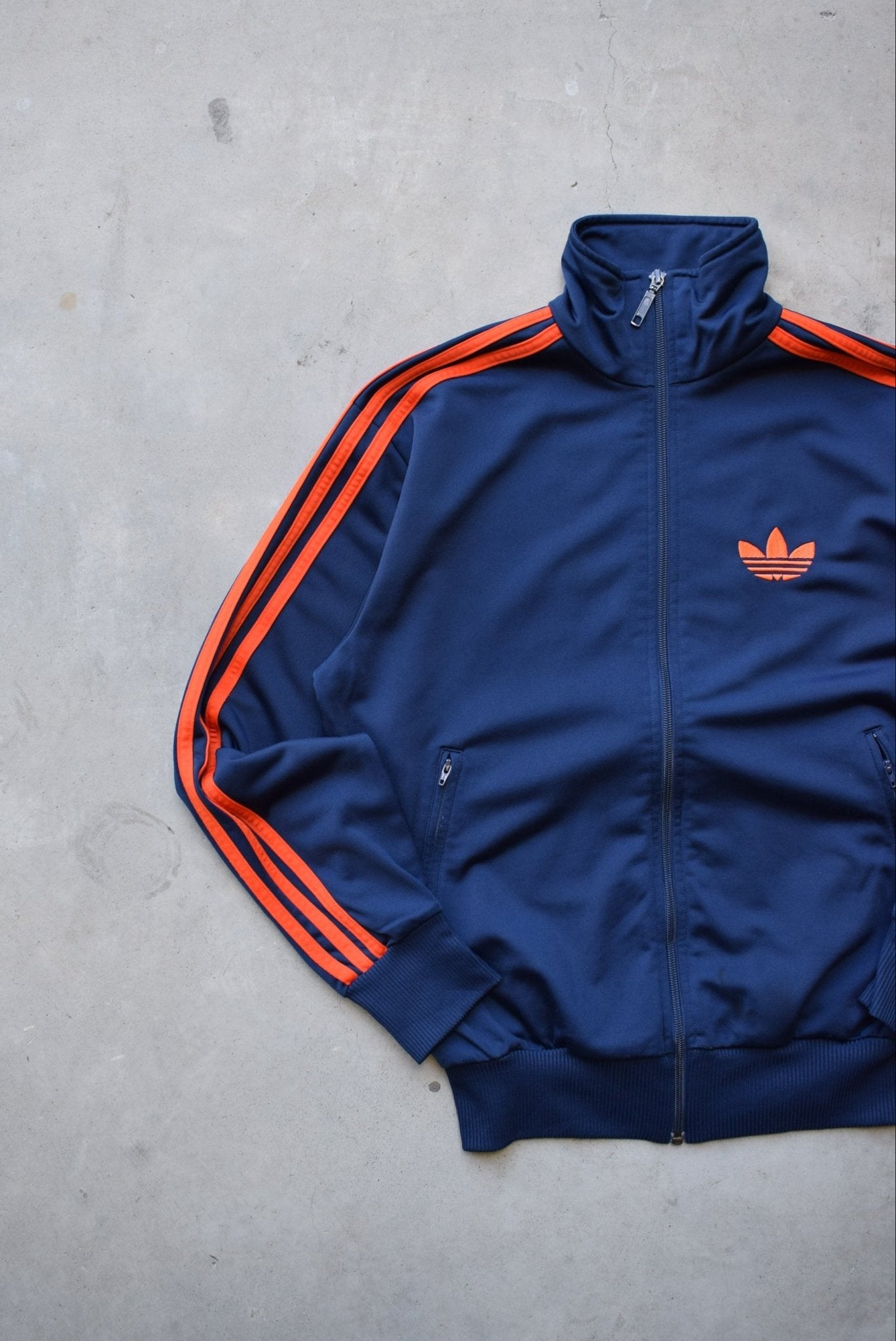 Adidas Navy Embroidered Logo Jacket — 2000s (S) - Retrospective Store