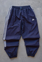 Adidas Navy Embroidered Logo Track Pants — 2000s (L/XL) - Retrospective Store