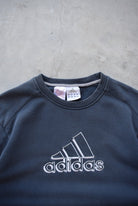 Adidas Navy Embroidered Spellout Crewneck — 2000s (L) - Retrospective Store