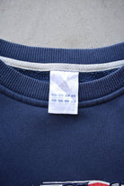 Adidas Navy Embroidered Spellout Crewneck — 2000s (M) - Retrospective Store