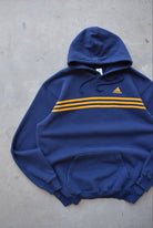 Adidas Navy Embroidered Spellout Hoodie — 2000s (L) - Retrospective Store