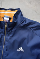 Adidas Navy Embroidered Spellout Jacket — 1990s (L) - Retrospective Store
