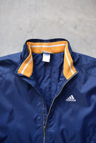 Adidas Navy Embroidered Spellout Jacket — 1990s (L) - Retrospective Store