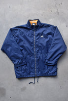 Adidas Navy Embroidered Spellout Jacket — 1990s (L) - Retrospective Store