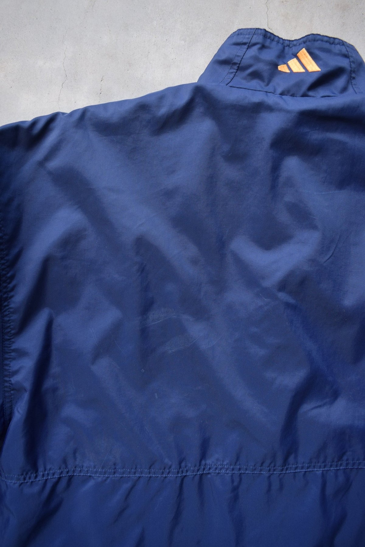 Adidas Navy Embroidered Spellout Jacket — 1990s (L) - Retrospective Store