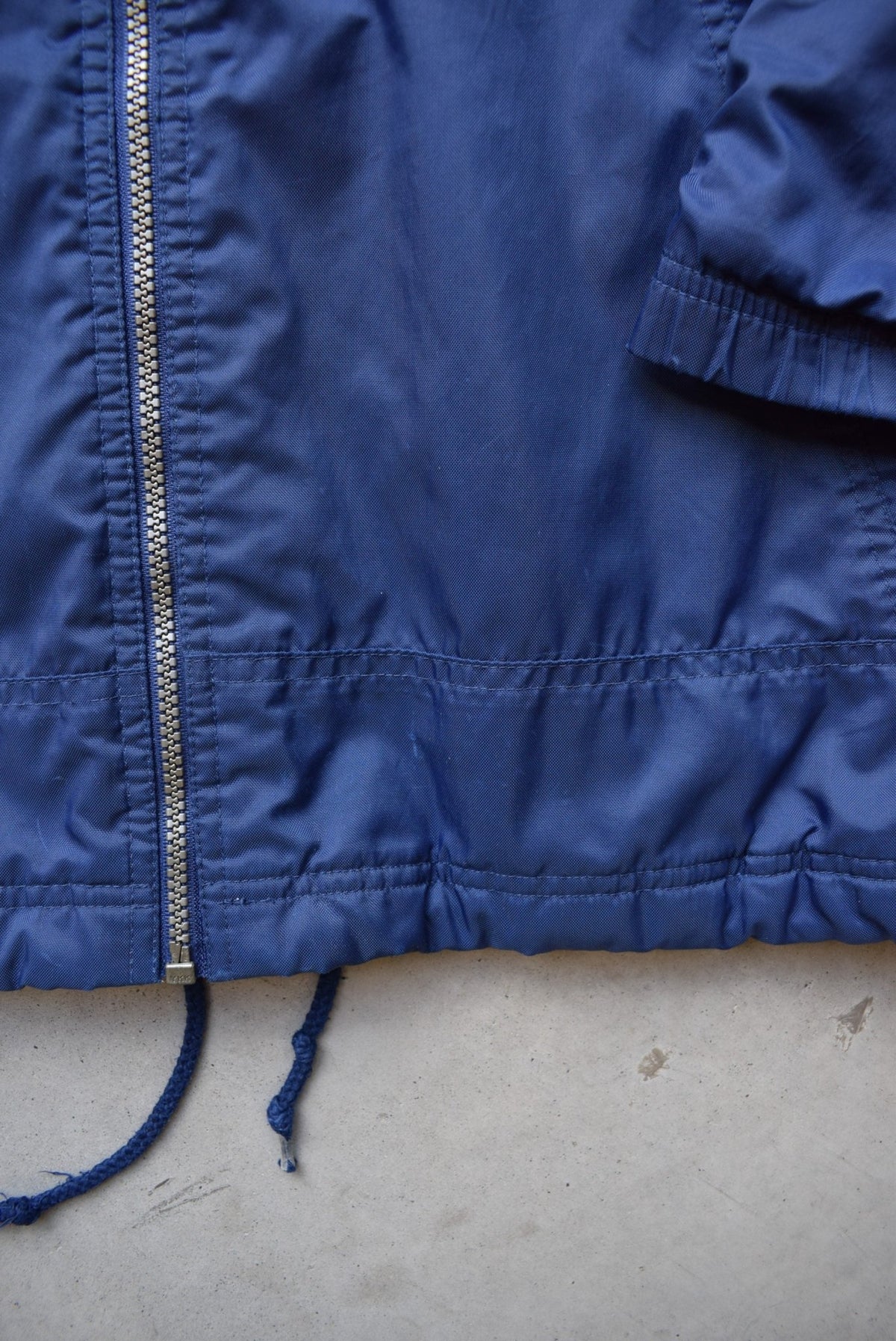 Adidas Navy Embroidered Spellout Jacket — 1990s (L) - Retrospective Store