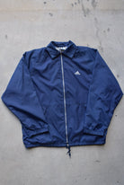 Adidas Navy Embroidered Spellout Jacket — 1990s (L/XL) - Retrospective Store