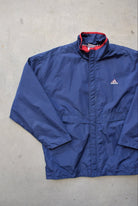 Adidas Navy Embroidered Spellout Jacket — 1990s (M/L) - Retrospective Store