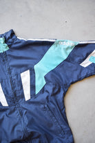 Adidas Navy Embroidered Spellout Jacket — 1990s (S) - Retrospective Store