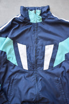 Adidas Navy Embroidered Spellout Jacket — 1990s (S) - Retrospective Store