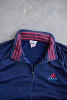 Adidas Navy Embroidered Spellout Jacket — 2000s (M/L) - Retrospective Store