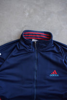 Adidas Navy Embroidered Spellout Jacket — 2000s (M/L) - Retrospective Store