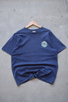 Adidas Navy Graphic Tee — 1990s (L) - Retrospective Store