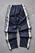 Adidas Navy & Grey Embroidered Logo Track Pants — 2000s (S) - Retrospective Store