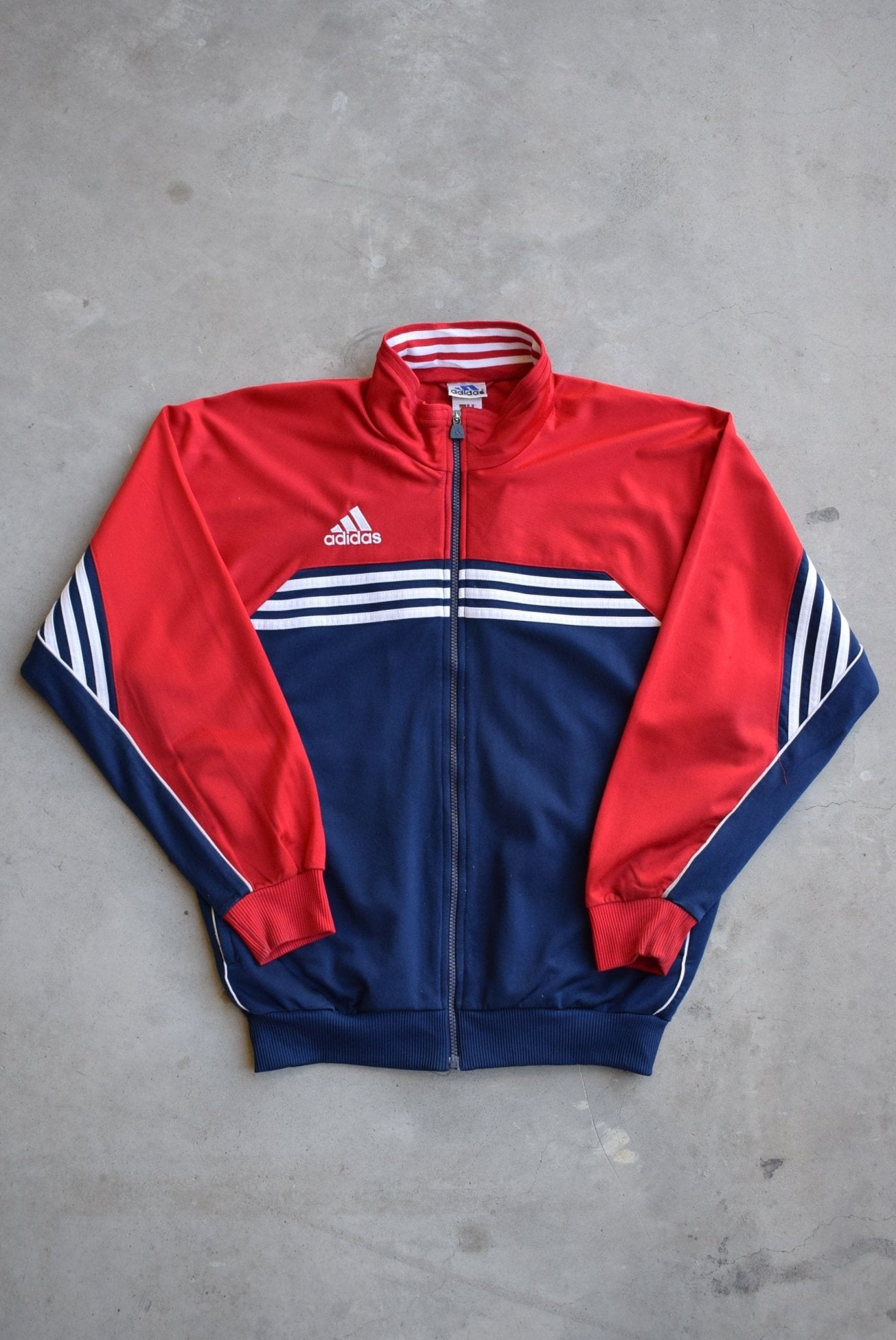 Adidas Navy & Red Embroidered Logo Jacket — 2000s (M) - Retrospective Store