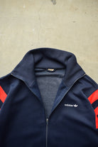 Adidas Navy & Red Embroidered Spellout Jacket — 1990s (L) - Retrospective Store