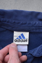 Adidas Navy & Red Embroidered Spellout Rugby Polo — 1990s (XL) - Retrospective Store