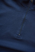 Adidas Navy Spellout Quarter Zip — 1990s (S/M) - Retrospective Store