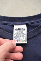 Adidas Navy Spellout Tee — 1990s (M/L) - Retrospective Store