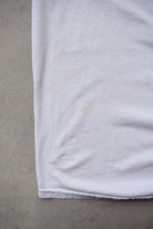 Adidas Parody 'Badass' White Graphic Tee — 1990s (XL) - Retrospective Store