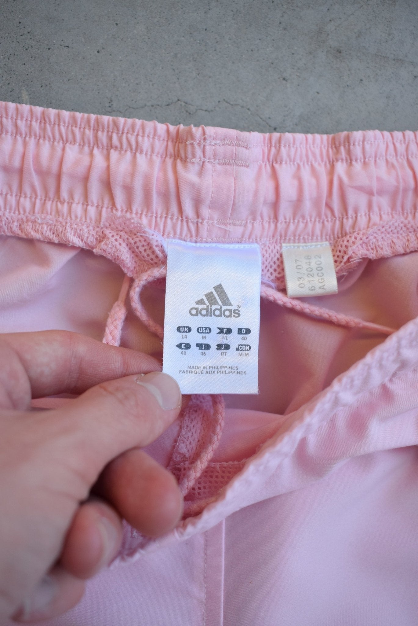Adidas Pink Embroidered 3/4 Track Pants — 2000s (M) - Retrospective Store