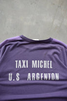 Adidas Purple Graphic Spellout Crewneck — 1980s (XL) - Retrospective Store