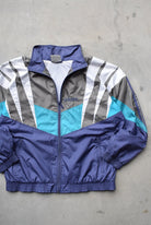 Adidas Purple & Grey Embroidered Spellout Jacket — 1990s (L) - Retrospective Store