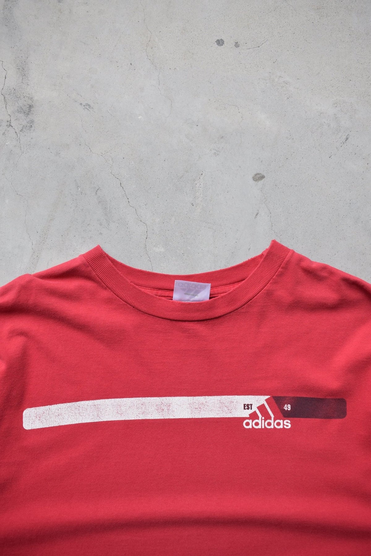 Adidas Red Graphic Tee — 2000s (XL) - Retrospective Store