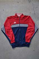 Adidas Red & Navy Embroidered Spellout Jacket — 1990s (L) - Retrospective Store