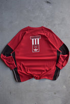 Adidas Red Spellout Long Sleeve Pullover — 1990s (XXL) - Retrospective Store