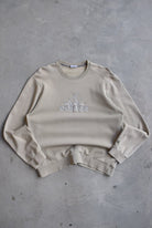 Adidas Tan Embroidered Spellout Crewneck — 2000s (L) - Retrospective Store
